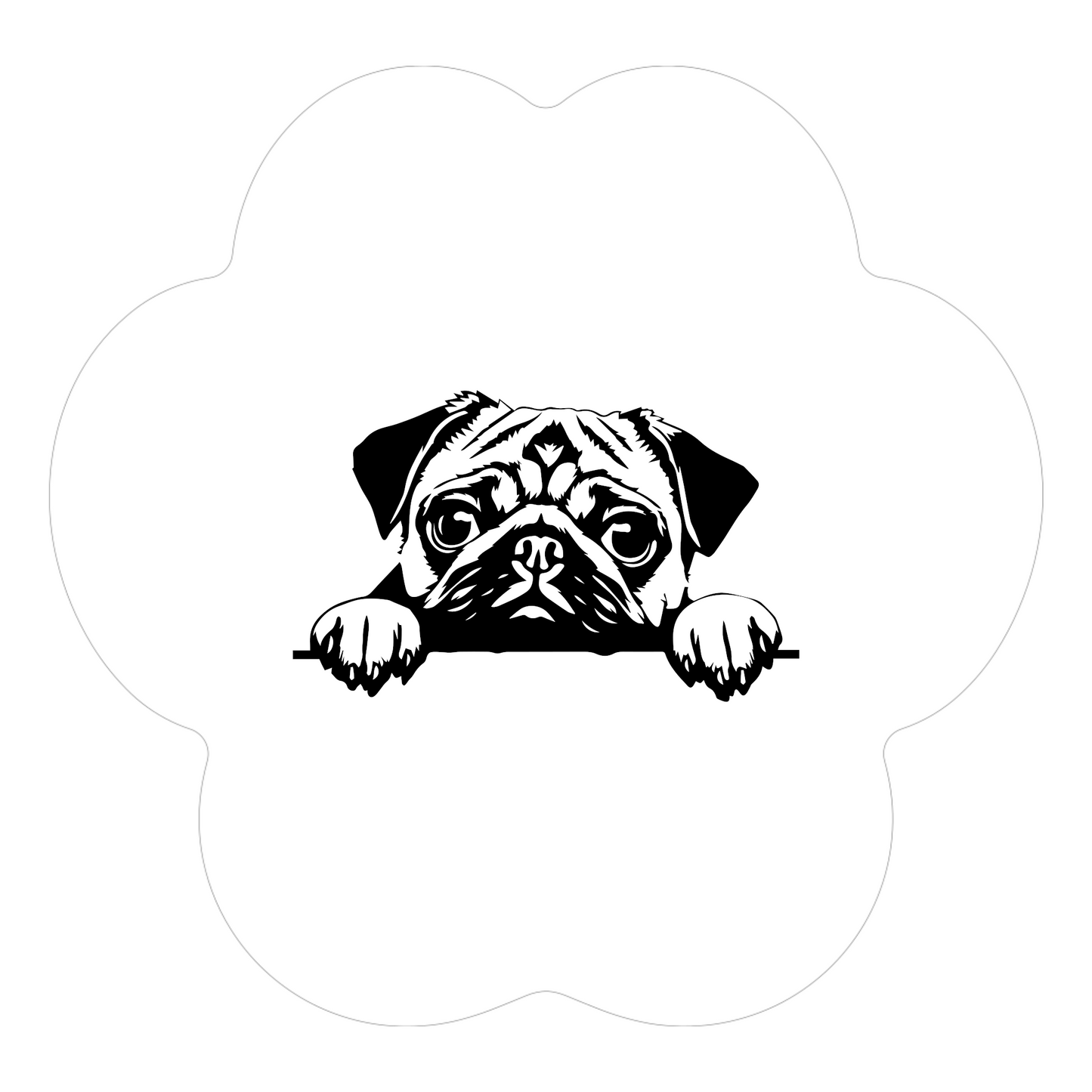 Holzschale in Form einer Hundepfote (breit und tief)