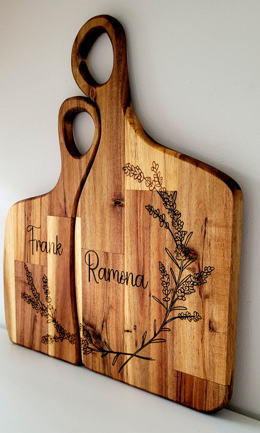 Paarbrettchen groß und klein mit Ornament