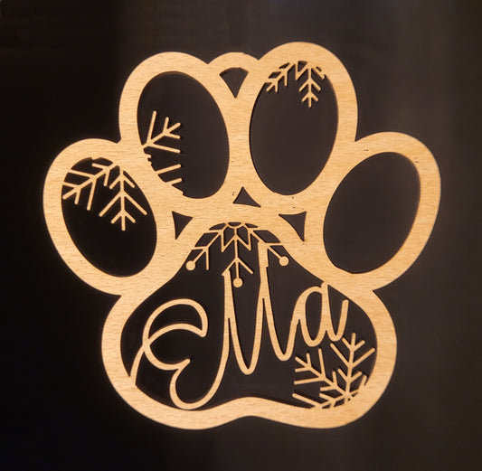 Weihnachtsanhänger Hundepfote