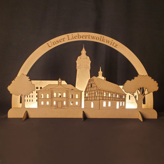 Lichtbogen Liebertwolkwitz mit Licht
