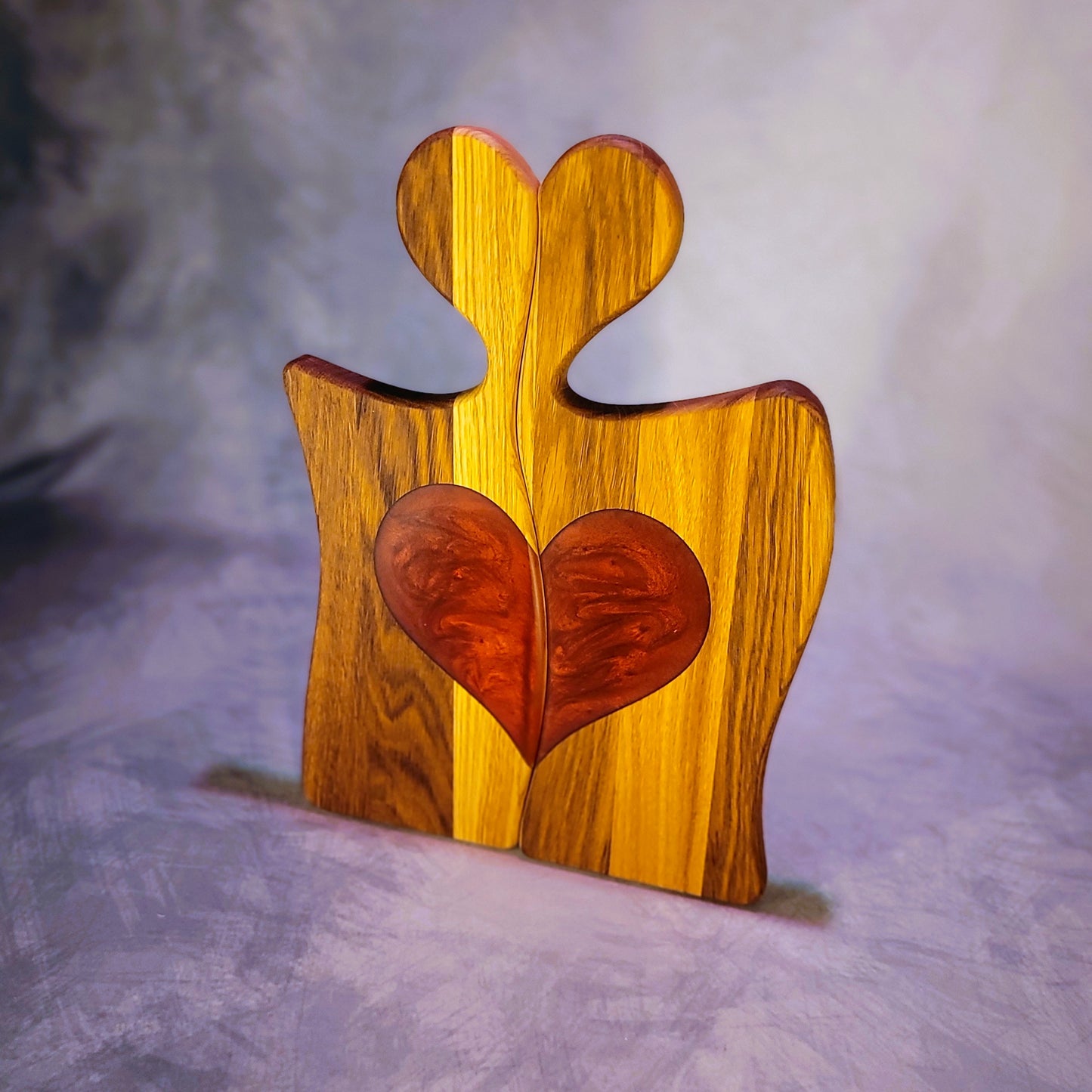 Paarbrettchen Doppelherz schräg