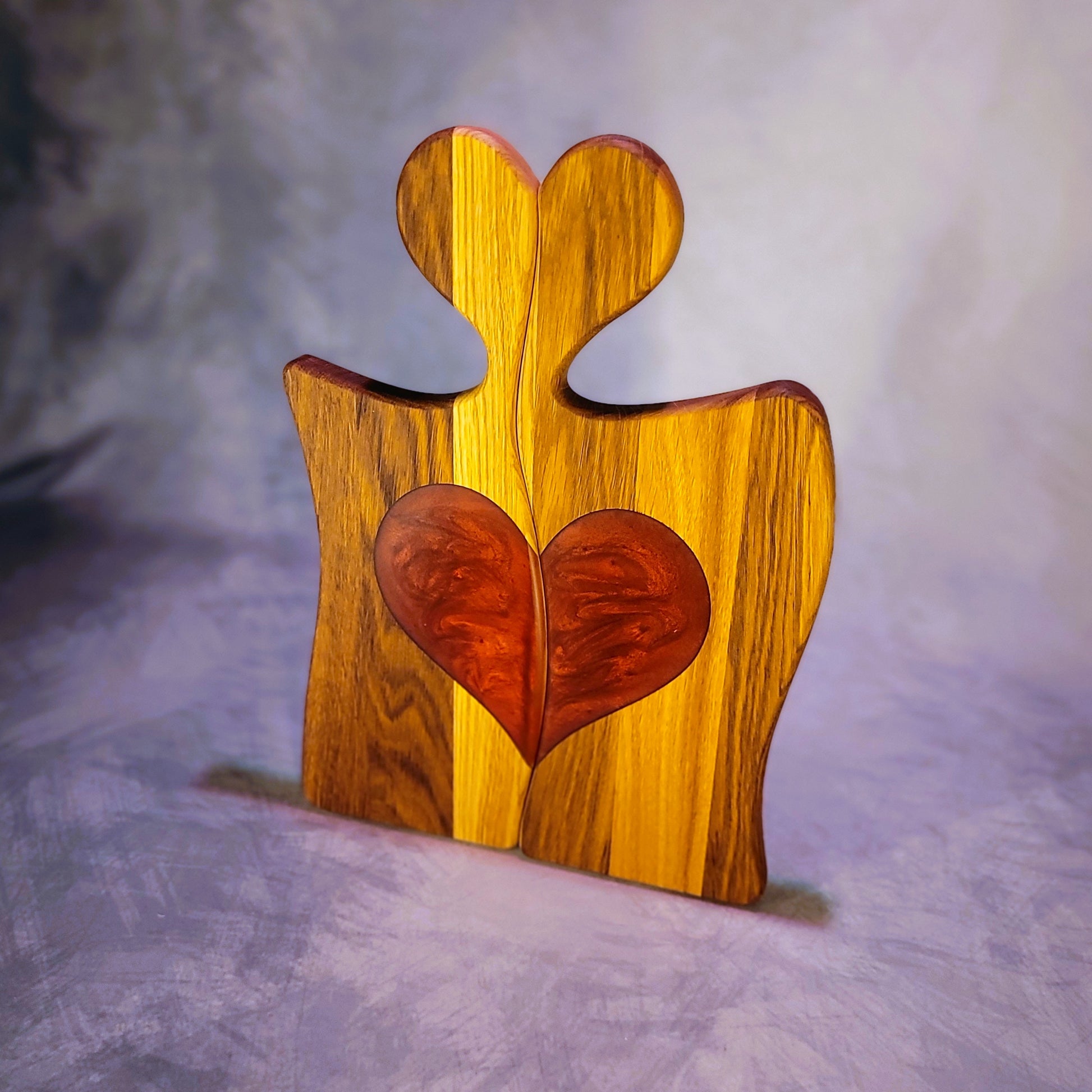 Paarbrettchen Doppelherz schräg