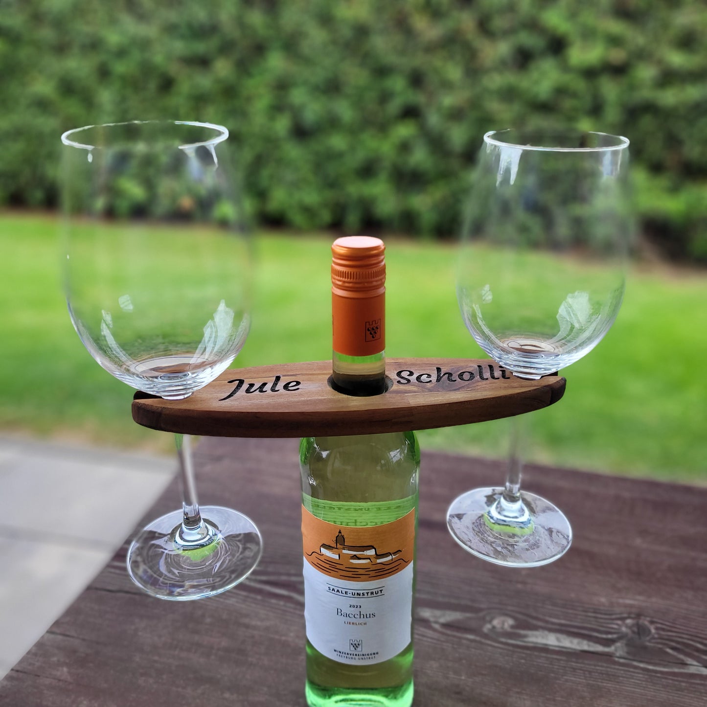 Weinbutler 2-fach Akazie mit Namen